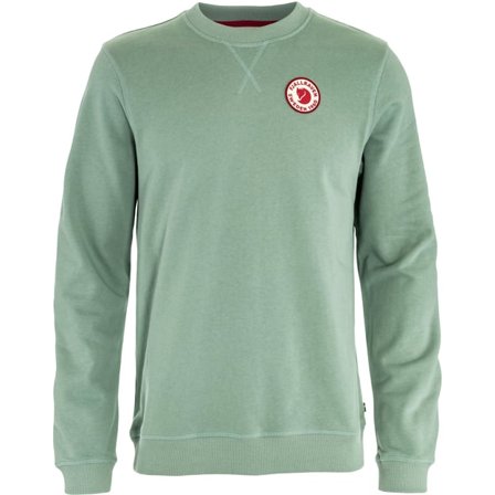 Fjällräven Men's 1960 Logo Badge Pullover in Misty Green/Grün, Bio-Baumwolle | Size: XL
