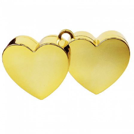 Ballongvikt hjärtan - guld