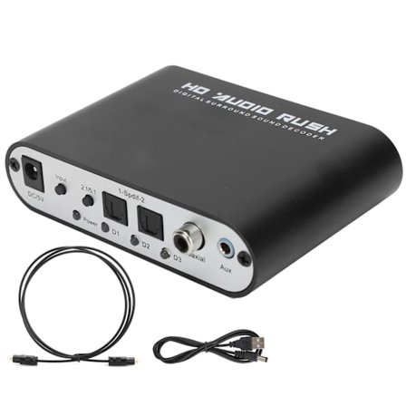 5.1CH DTS Dolby AC3 Audio Decoder Digital Optisk Koaksial til Analog Konverter Hjemmebiograf USB Optisk Fiber