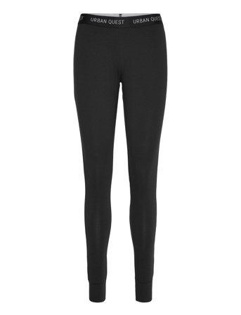 URBAN QUEST Women Bamboo Sweat Leggings - Black - L