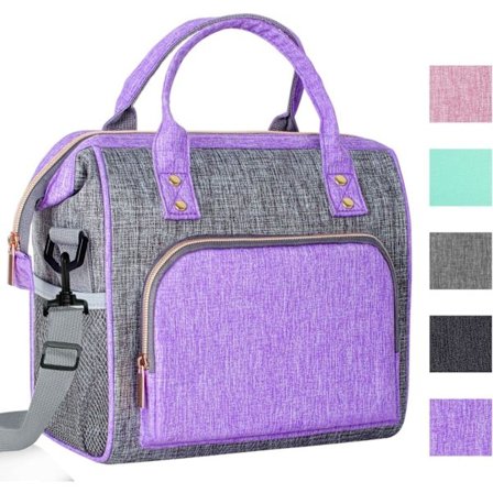 Lunsjvesker for kvinner, isolert lunsjveske for menn, stor gjenbrukbar tote-veske, lekkasjesikre kjølebagger for arbeid, søte gjenbrukbare lunsjvesker