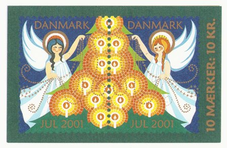 Danmark - Julemærkehæfte 2001 - 10 mærker - 2.-sortering