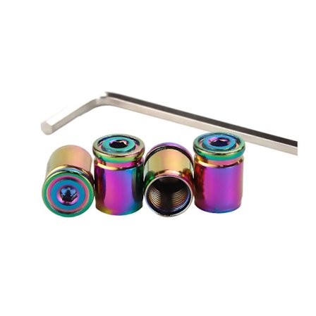 4 stk. låsbare ventilhetter for bildekk, tyverisikre ventilhetter for bilhjul med gummipakning, universelle ventilhetter for dekk