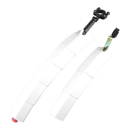 2x/setti Polkupyörän Lokasuojat Valolla, Vaihto Ulkoiluun Maastopyöräilyyn Valkoinen