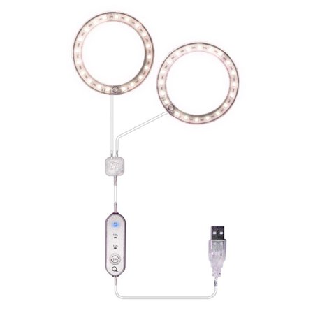Dobbelthodet fullspektrum LED-vekstlys med 24H automatisk timer for sukkulenter og potteplanter