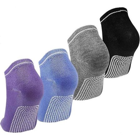 Sklisikre Sokker Dame 4 Par Yoga Sokker for Sport Yoga Pilates Dans Fitness Sklisikre Bomullsokker 35-40