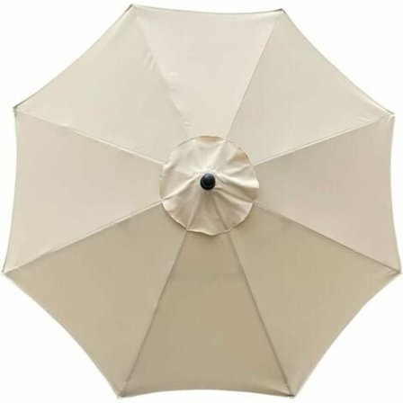 Reservedeksel for parasoll, 8 ribber, 3 m, vanntett, UV-beskyttende, reservetekstil, beige