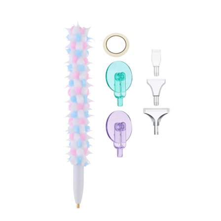 5D Diamantmålning Klistra Borr Pennhuvud Broderi DIY Konstverktyg Set Tillbehör, Rosa