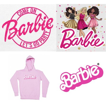 Barbie tryck - att trycka egen Barbie hoddie (3 tryck/set)