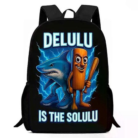 Skolesekk Tralalero Tralala Ryggsekk Tungtung Sahur Brainrot Barn Skolesekker Barn Utendørs Sport Ryggsekk Reise Anime Ryggsekk Gave 9 9