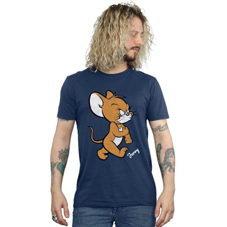 Tom & Jerry Herr T-shirt med Arg Mus 4XL Marinblå