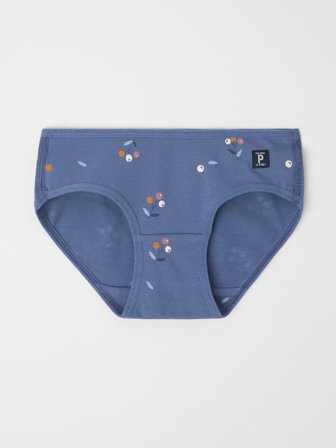 Polarn O. Pyret - Brief with small floral print - 86|92 - Childrenswear - blue