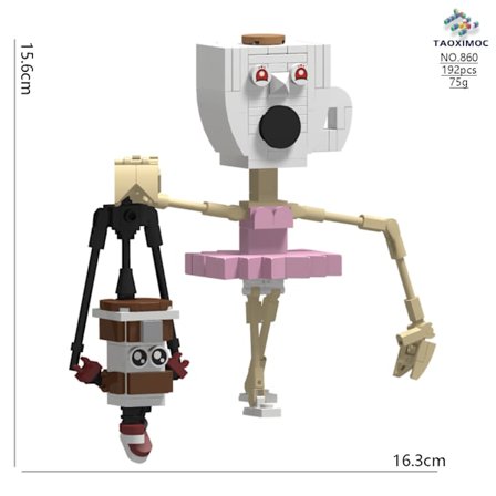 Vuorten ja merten klassikko -rakennuspalikat – 400–800 kpl Tikku-ukko & Hirviö-sarja | ABS Mini Tiili Keräilyhahmot (Useita malleja)