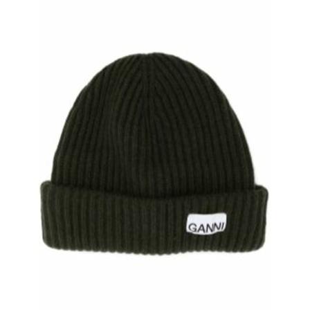Ganni Beanies Sort, Dame Accessories, Størrelse: ONE Size