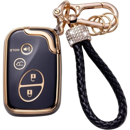 Gematay Lexus-avaimenperän suojus avaimenperän hihnalla, pehmeä TPU-avaimenperän suojakuori älyavain kotelo