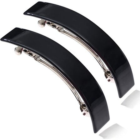 2 stk. Hårspænder Dame Barrett Hårspænder Hårspænder Til Kvinder Fint Tykt Hår, Fransk Sort Hårspænde Til Kvinder