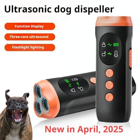 Bark Shield Anti-skällanordning för hundar, hundskällavskräckare med HD-skärm och LED-ficklampa, stoppa dåligt beteende utan att skrika eller slå