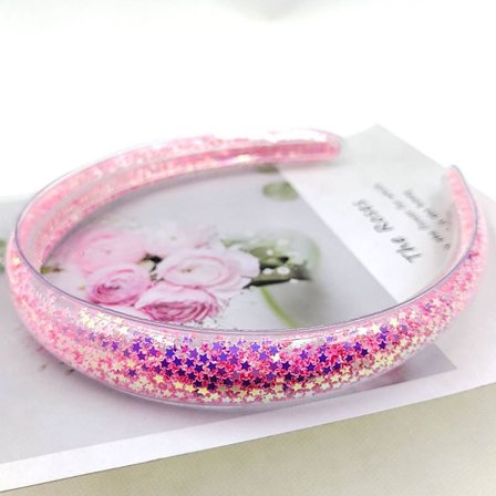 Quicksand Pannband Glitter Pannband ROSE RED