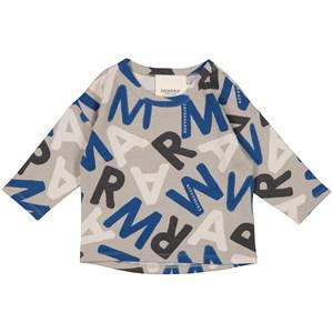 Kids - MarMar Copenhagen Printed Branded T-shirt Heavy Logo 74 cm - Tops - 74 cm - Grey - Mädchen