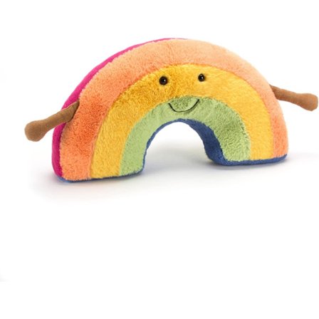 Jellycat Amuseables Regnbue Myk Leke, Medium 32 cm - Regnbue Plysj - Morsom Gaveidé[HK]