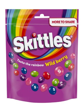 Skittles chewy candies coated with sugar, with wild berry flavor 318g 0.318kg