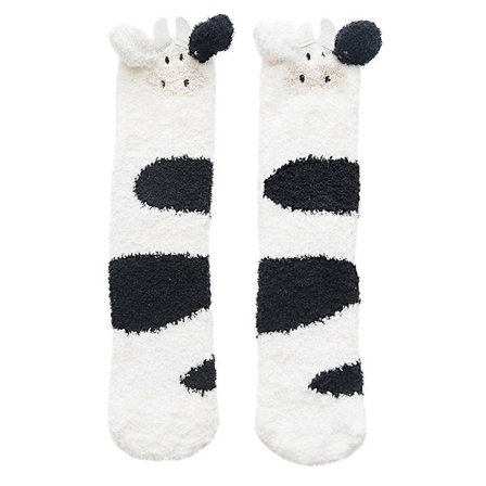 Naisten 3D-eläin Talvi Lämmin Pehmeä Karvainen Sänky Sukat Naiset Lounge Tossut Lattia Sukat