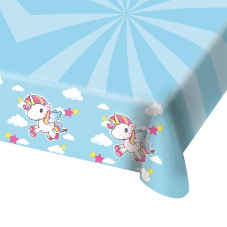 Enhjörning Bordsduk Blå 130x180cm - Partyninja.se