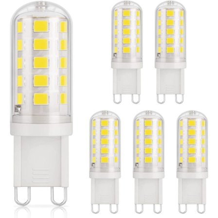 DiCUNO G9 LED-lamppu kylmä valkoinen 6000 K, LED-polttimo 3 W vastaa 30 W - 40 W KLB