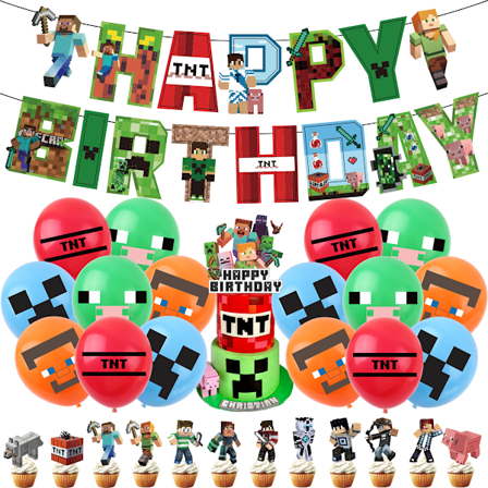 Festpakker til børnefødselsdage med Minecraft-tema