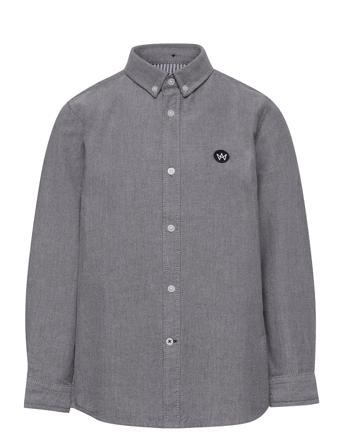 Johan Kids Oxford Shirt Skjorte Grå Kronstadt
