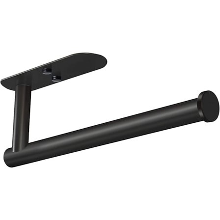 Liimattava seinäteline talouspaperirullalle, kaapin alle keittiöön, musta talouspaperiteline, 304 ruostumaton teräs (musta)