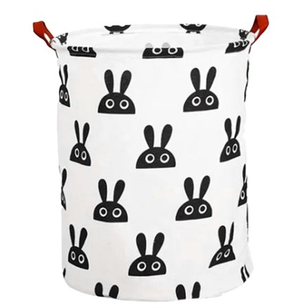 Tvättkorg söt kanin bomull 40x40x50cm smutsig kläder korg förvaring korg vattentät foder bin