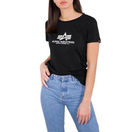 Alpha Industries, Koszulka Basic Tee 116050 03 Czarny, Kobieta, Rozmiar: S