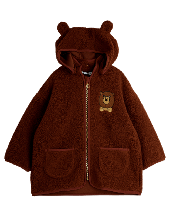 Mini Rodini Bear Teddyjacka Ytterplagg Unisex Brun 116/122