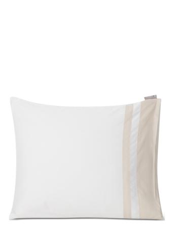 Hotel Sateen White/Light Sand Contrast Pillowcase Lexington Home White