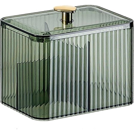 1 stk. vatrondelboks med låg, opbevaringsboks til vatrondeller til badeværelse og soveværelse