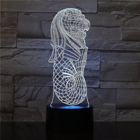 Singapore Merlion 3d Led Night Light Bedroom Table Lamp Color Changing