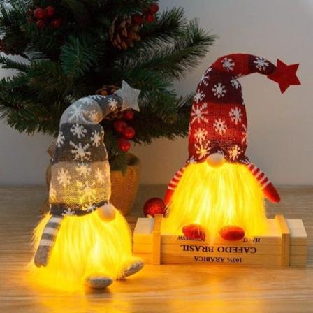 Isovnus Juledekorasjon Nisse med LED 30 cm Høy, Svensk Julenisse
