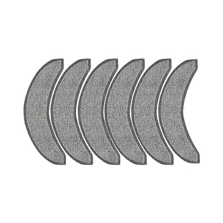 6-pak erstatningsmoppepuder til Combo J7+ robotstøvsuger, genanvendelige mikrofibermoppepuder