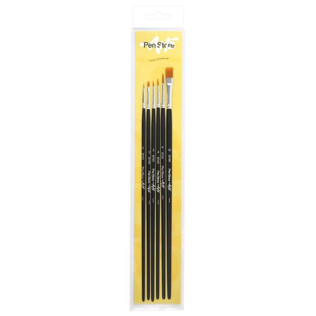 Pen Store Arts Synteettiset siveltimet Akryyli/öljy 6-setti