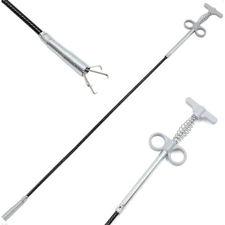 Flexibel klo-tång rörrengöringsverktyg gripverktyg (fjädertryckssystem) 4 klor - 90 cm 1 st