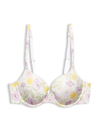 Made Of Recycled Material: Underwire Bra With A Floral Print Esprit Bodywear Women White