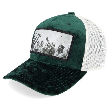 Calza Pennello - Grün trucker Cap - Motorsport Victory Celebration Velvet Green/Ivory A-Frame Trucker @ Hatstore