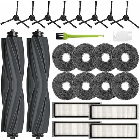 Dreame L10s Ultra/ L10 Ultra/ L10s Pro -tarvikkeet, Vaihto-osat Xiaomi X10 Plus -robotiimurille (2 pääharjaa, 4 suodatinta, 8 puhdistusliinaa, 8 