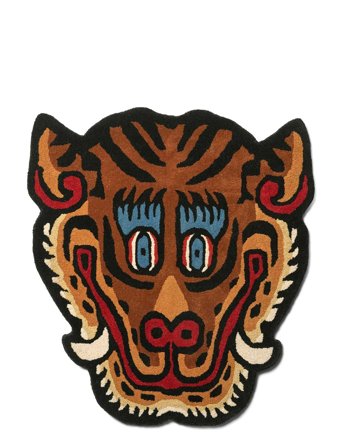 Bongusta Tiger Face Rug Big - Multi/patterned - ONE SIZE 100 cm