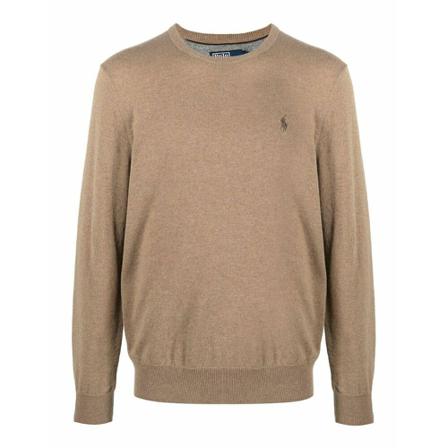Ralph Lauren, Round-neck Knitwear Bruin, Heren, Maat:XL