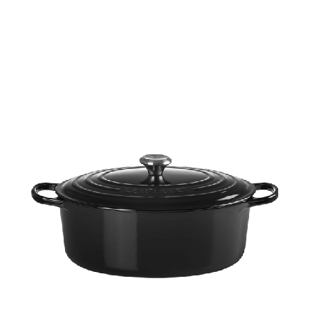 Le Creuset Oval Gryta Gjutjärn 31 cm Black 6,3L Grytor Svart 6,3 L /