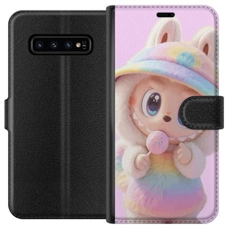 Samsung Galaxy S10 Plånboksfodral Monster kanindocka vinylfigur roliga uttryck