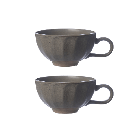 ERNST Kopp stengods 2-pack Kök & matlagning Grå d10,5 h5,7