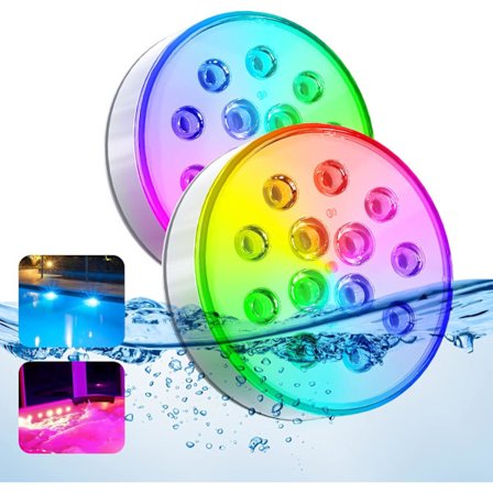 Pool Lights, Submersible LED Lights Hot Tub Underwater Pool Lights for Inground Pool, Bath, Party